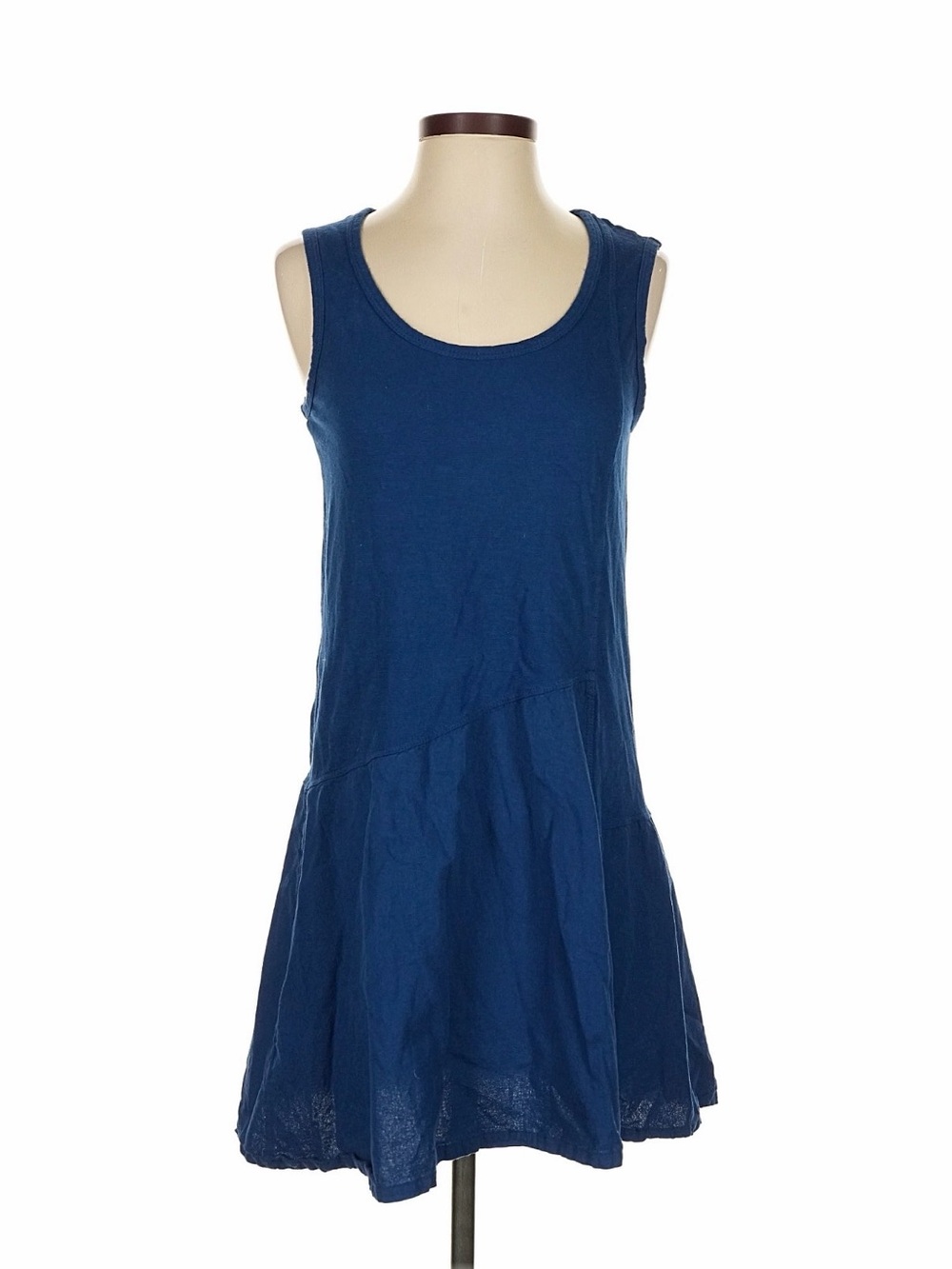Anthropologie Amadi Blue Sleeveless Tunic Dress L NWT Made USA $118